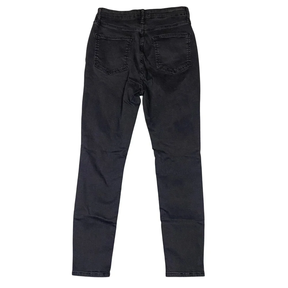 Free People We The Free Button Fly Distressed High Rise Skinny Jeans Womens 31